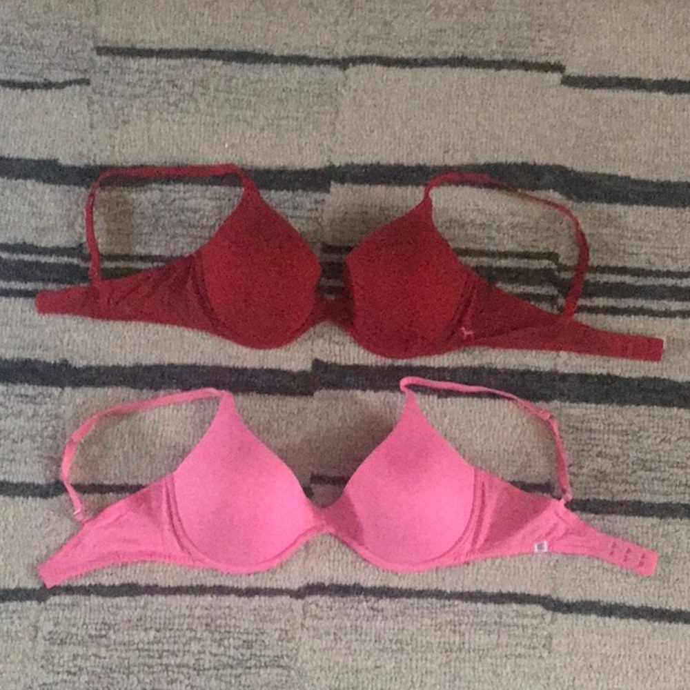 To Victoria’s Secret pink bras 36D